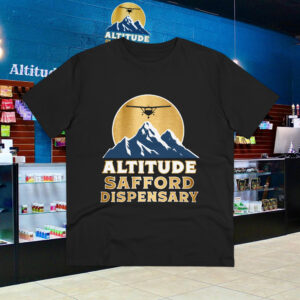 Black Organic T-Shirt Men and Women - Altitude Logo